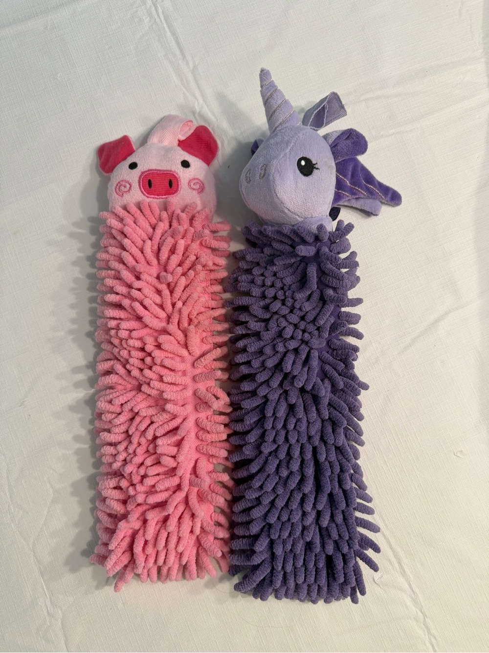 Norwex Pink Pig & Purple Unicorn Microfiber Dusting Mitts